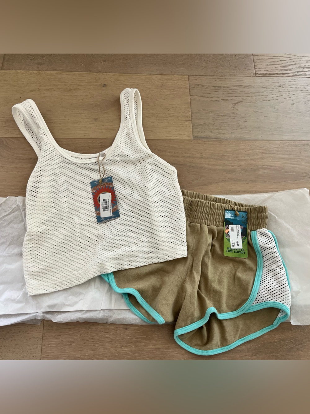 Jungmaven Yarrow Mesh Track Shorts Desert Khaki